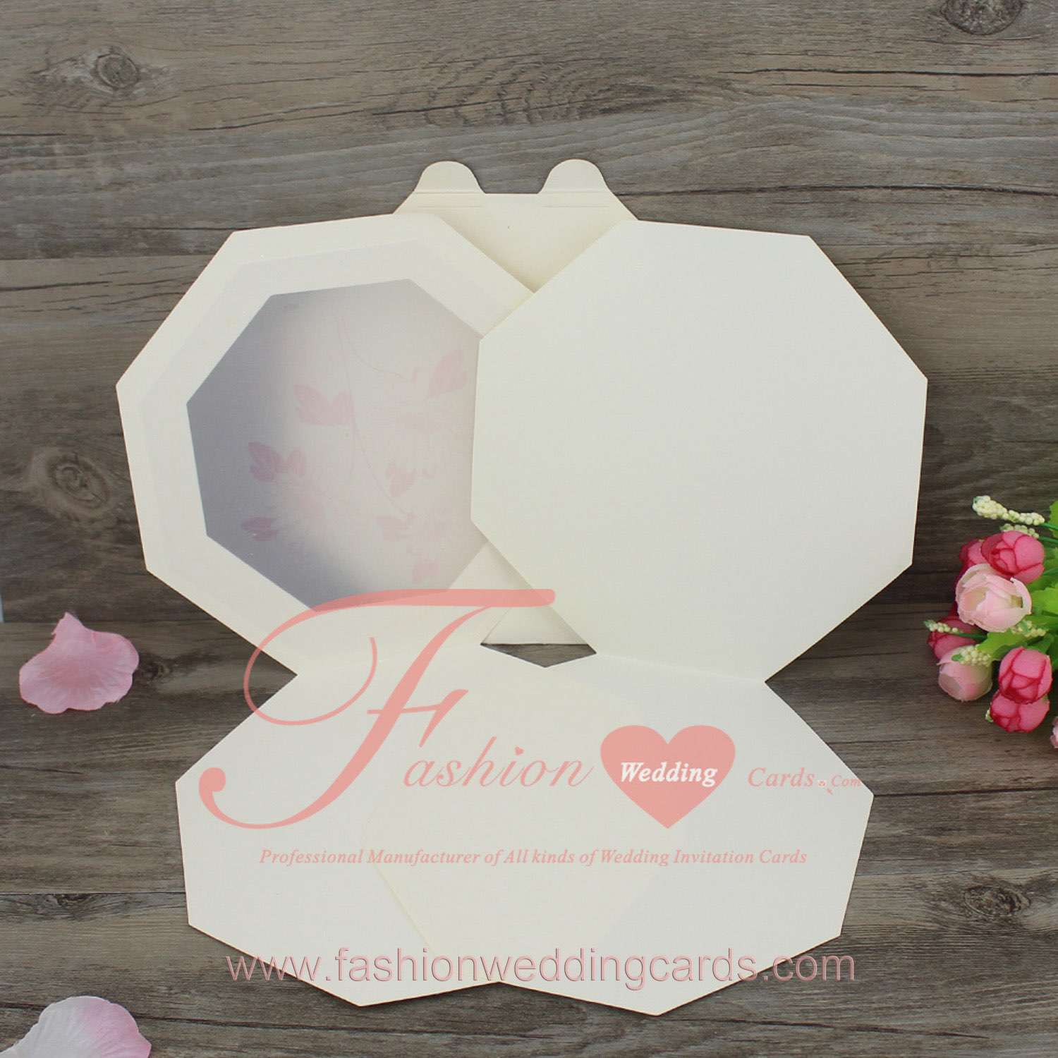 Pink Glitter Wedding Invitation Card Template